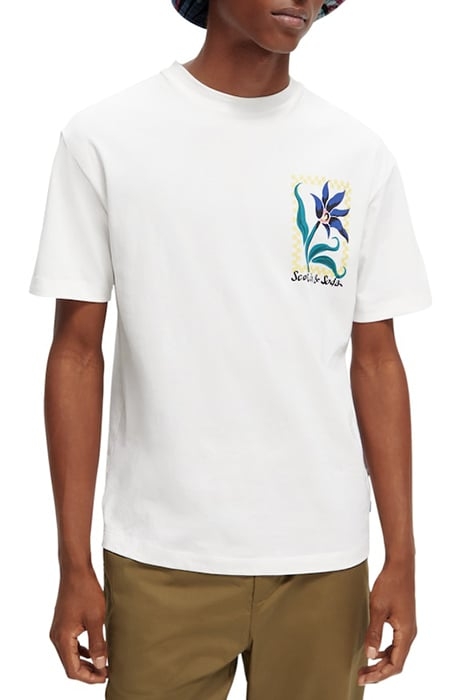 FLOWER ARTWORK RELAXED-FIT T-SHIRT WHITE 2