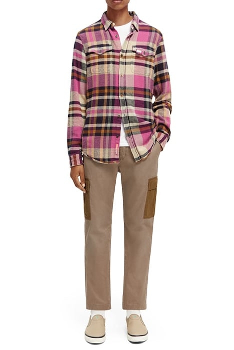 THE DRIFT - REGULAR TAPERED-FIT COLOUR-BLOCK CARGO PANTS TAU 4