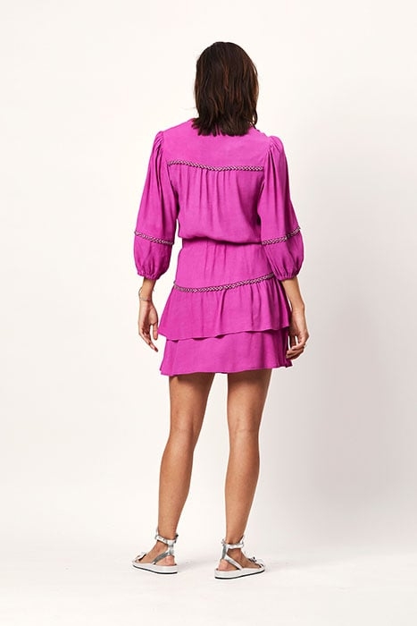 D6CHIA EYELET MINI SKIRT PINK BERRY 2