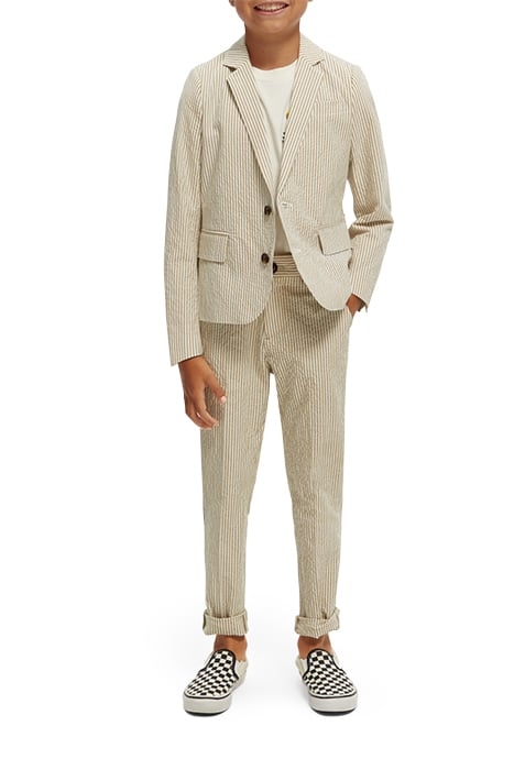 LOOSE TAPERED FIT- STRIPED SEERSUCKER CHINO PANTS SAND STRIP 6