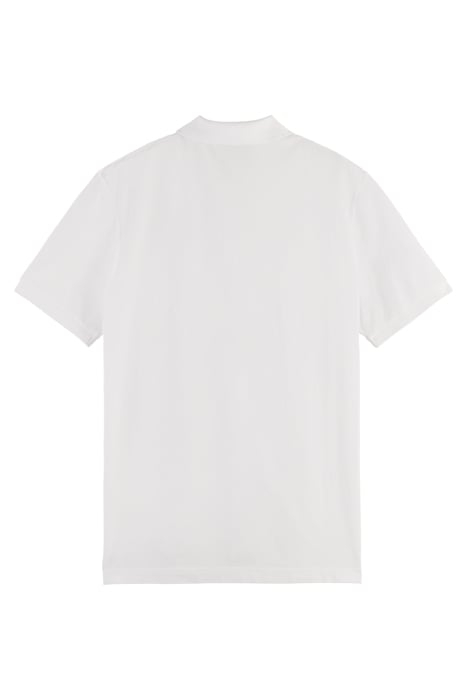 ESSENTIALS - ORGANIC COTTON PIQUE POLO WHITE 2