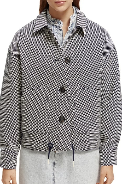 BOUCLÉ SHIRT-JACKET NAVY 7
