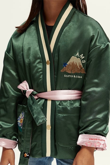 REVERSIBLE SOUVENIR KIMONO BOMBER MILITARY 6