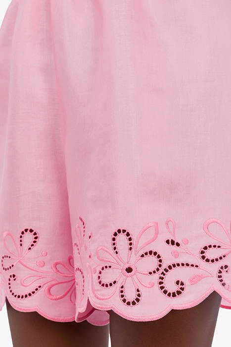 AJOUR NYLON AND VISCOSE SHORTS PINK 4