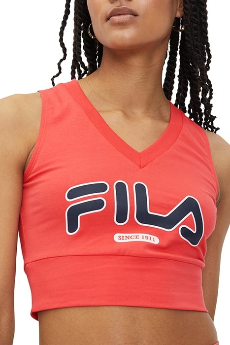 LAIXI CROPPED V-NECK TOP CAYENNE 6