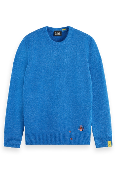 REGULAR FIT SOFTY-KNIT MELANGE PULL RHYTHM BLUE 1