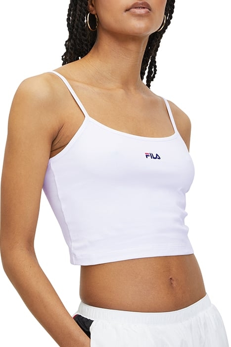LONI CROPPED SPAGHETTI TOP BRIGHT WHITE 1