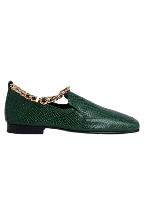 NICK EMERALD SNAKE PRINT LEATHER 1
