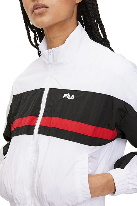 LUBU CROPPED TRACK JACKET BRIGHT WHITE-BLACK 6