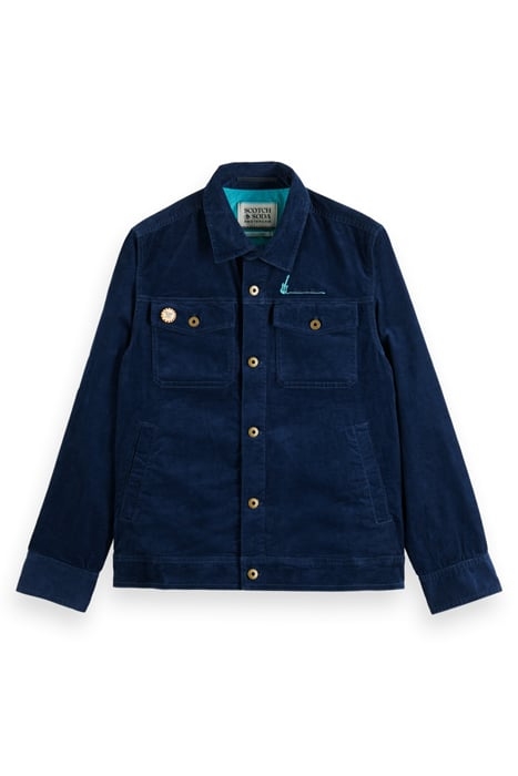 FINE CORDUROY TRUCKER JACKET STEEL 4