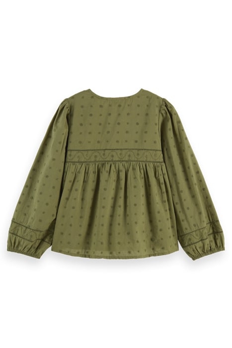 BRODERIE ANGLAISE PANELLED TOP MILITARY 5