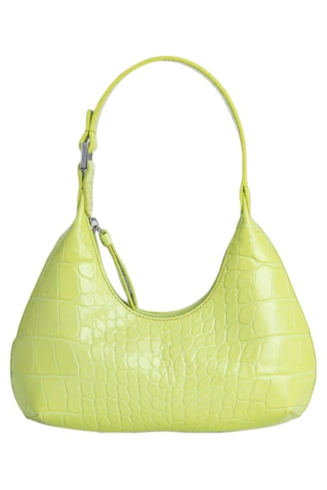 BABY AMBER MATCHA CROCO EMBOSSED LEATHER 1
