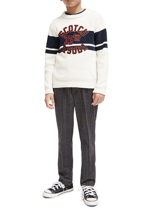 RELAXED SLIM-FIT KNITTED PANTS NIGHT CHECK 3