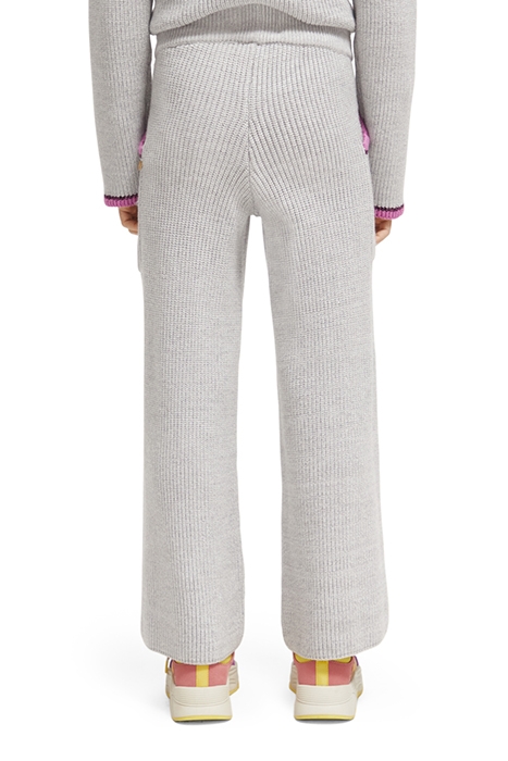 WIDE LEG KNITTED SWEATPANTS GREY MELANGE 2