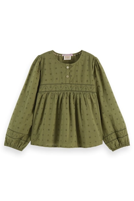 BRODERIE ANGLAISE PANELLED TOP MILITARY 4