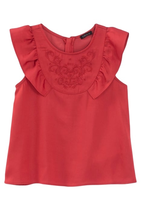 GIRLS’ RED SLEEVELESS BLOUSE 1