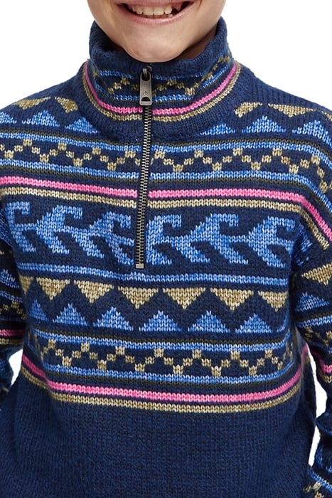 HALF-ZIP INTARSIA PULLOVER NIGHT 6