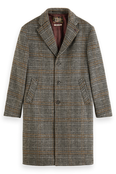 HAIRY BOUCLE OVERCOAT MULTI GREY CHECK 4