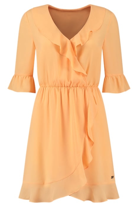 JORI RUFFLE DRESS SOFT ORANGE 1