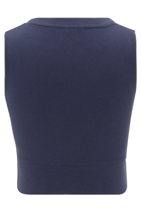 LAIXI CROPPED V-NECK TOP BLACK IRIS 5