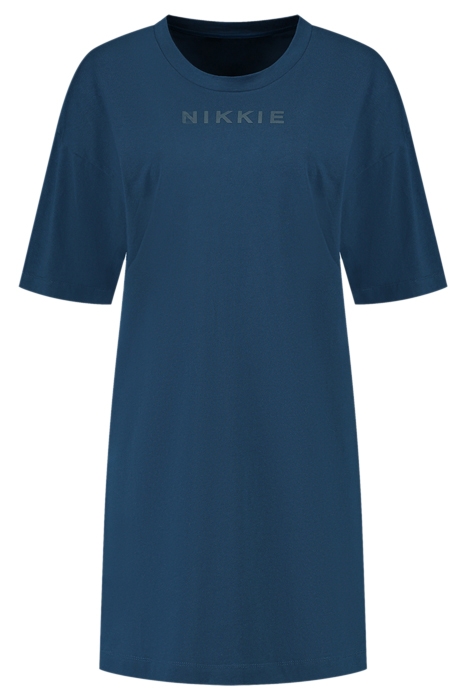 NIKKIE LOGO TEE DRESS NAVY 1
