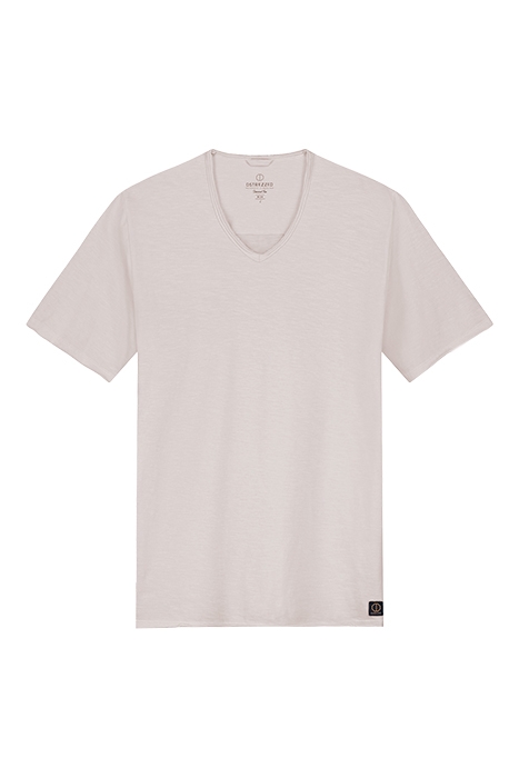 BASIC V-NECK TEE SLUB JERSEY PEARL 3
