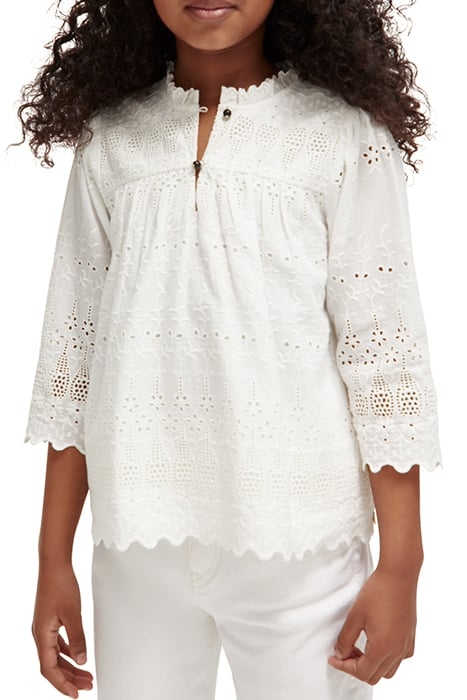 BRODERIE ANGLAISE TOP OFF WHITE 1