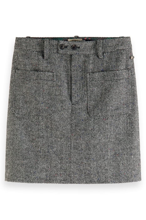 HERRINGBONE HIGH RISE MINI SKIRT HERRINGBONE TWEED 4