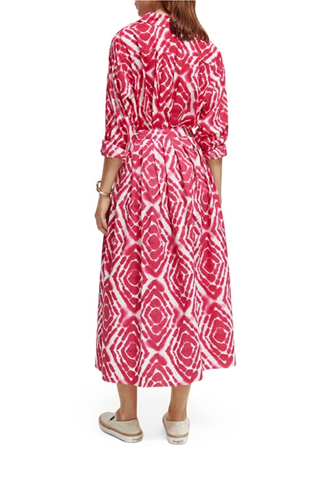 PRINTED SKIRT WITH PLEATS DISCO TIE DYE POP PINK 3