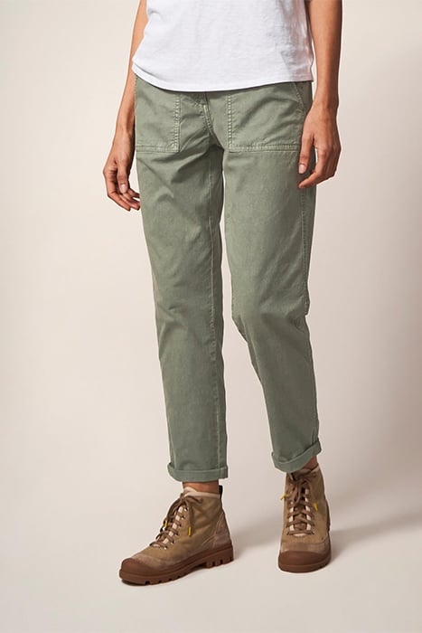 TWISTER CHINO TROUSER MID GREEN 1