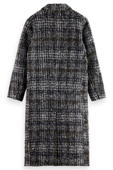 DOUBLE BREASTED COAT IN A BLUE CHECK NIGHT 5