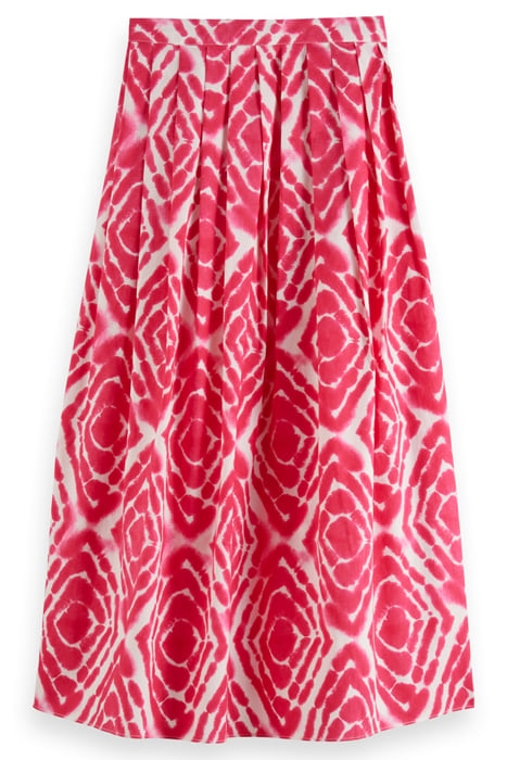 PRINTED SKIRT WITH PLEATS DISCO TIE DYE POP PINK 5