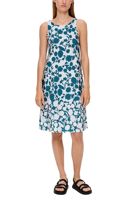 S.OLIVER DRESSES BLUE GREEN 1