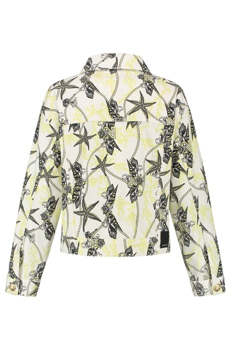 CHELSEA PRINTED JACKET STAR WHITE/LIME YELLOW 2