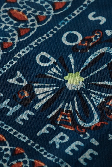 RELAXED FIT SHIRT WITH BANDANA PRINT B SIDES BANDANA MARINE 7