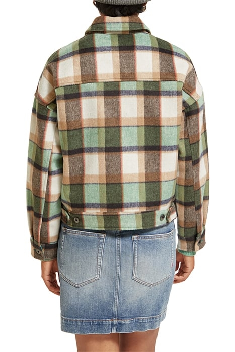 GREEN CHECK SHORT JACKET FROZEN MINT CHECK 2