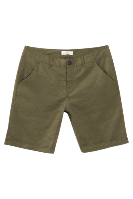 KHAKI LINEN BERMUDAS 1