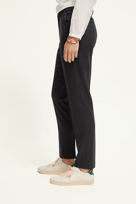 LOWRY - MID RISE SLIM LEG TWILL WOOL BLEND PANTS CHARCOAL ME 6