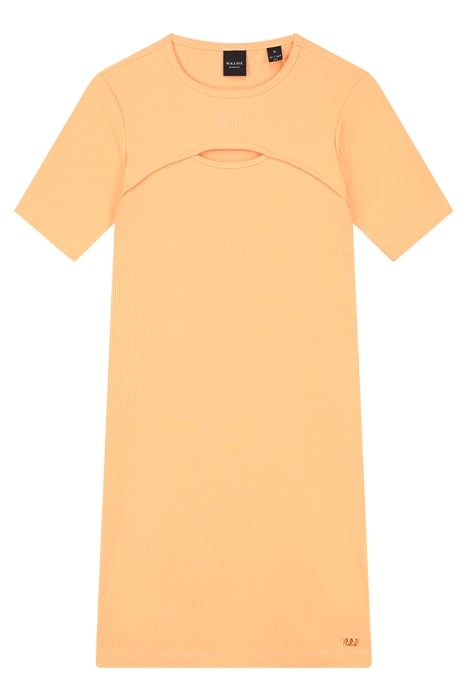 NN CUTOUT RIB DRESS SUNSET ORANGE 1