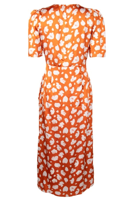 AIMEE INU SATIN FT SPLIT DRESS BURNT ORANGE-CL CRM 4