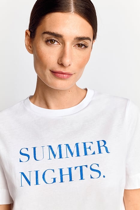 EASY FIT T-SHIRT SUMMER NIGHTS PRINT ORGANIC AZZURE BLUE 4