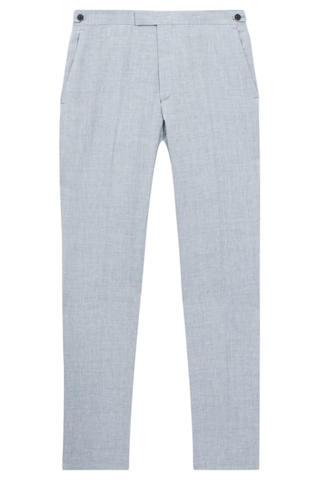 LAGOON-HERRINGBONE SUIT PANTS BLUE 4