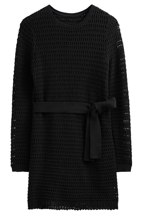 CROCHET KNIT DRESS BLACK 2