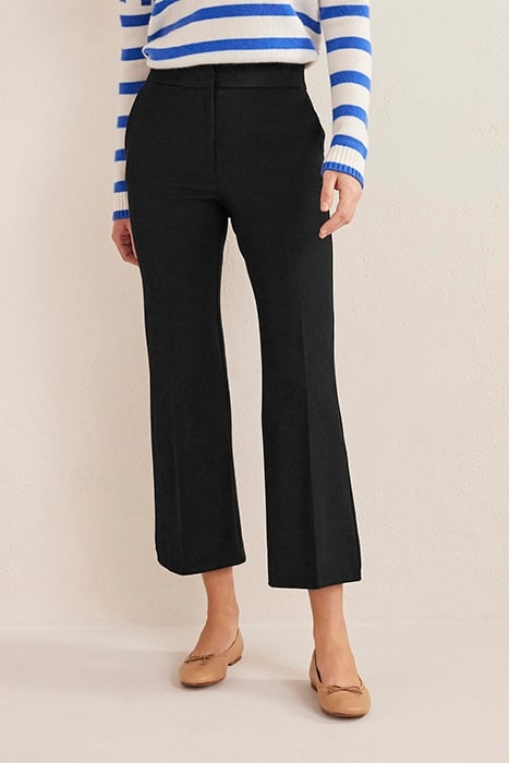 BI-STRETCH CROP FLARE TROUSERS BLACK 1