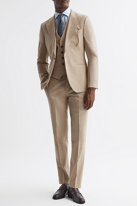 WISH-PLAIN WAISTCOAT OATMEAL 3