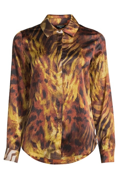 THE ICON BLOUSE PRINTED LIQUID GOLD PRINT 3