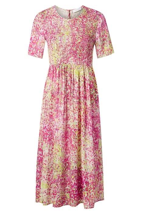 PRINTED MIDI DRESS PINK COSMOS 1