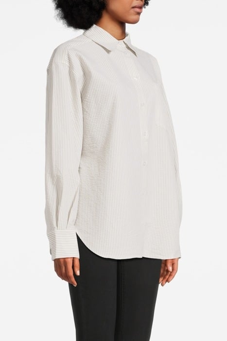 LOUISE SHIRT SAND-WHITE STRIPE 4