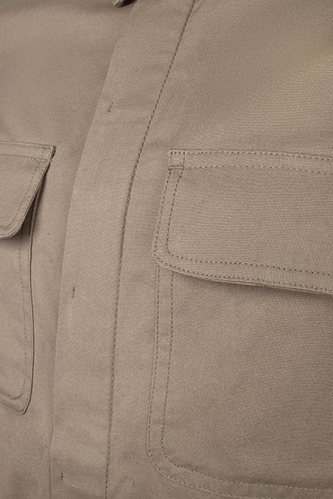 OXFORD OVERSHIRT L/S SOLID LGT. KHAKI 3