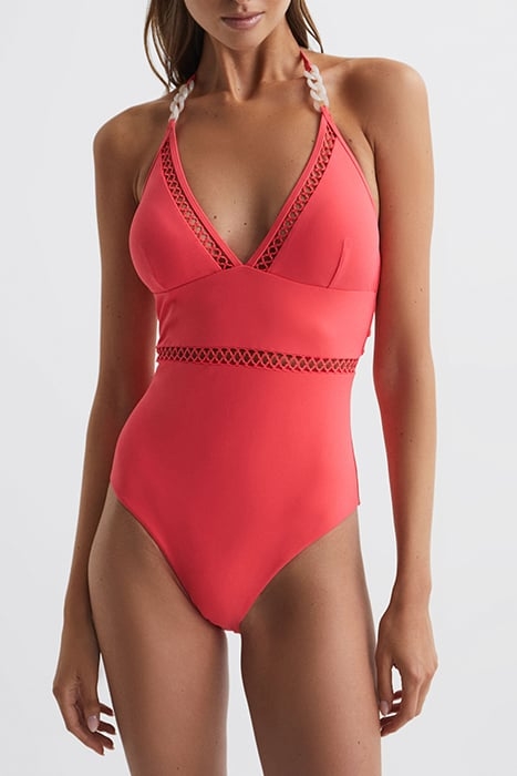 RAY-COLOURBLOCK ONE-PIECE CORAL 1